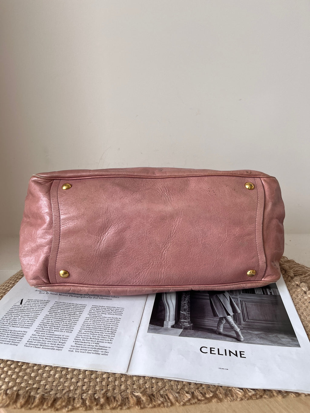 Miu Miu Leather Pink Satchel