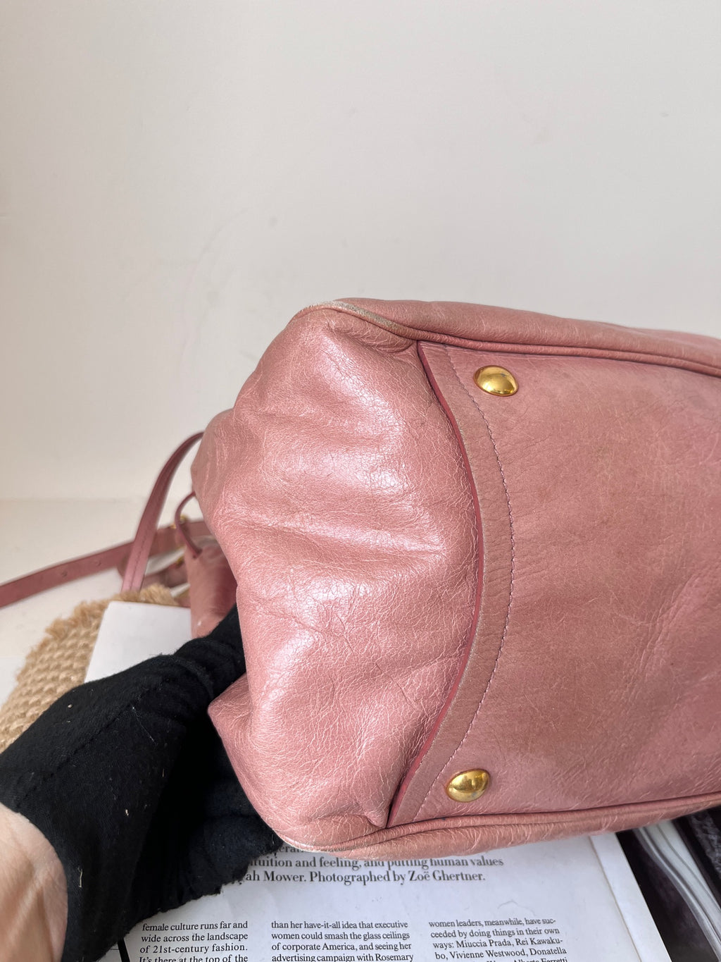 Miu Miu Leather Pink Satchel