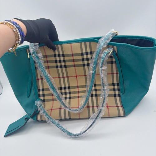 Burberry Canvas Blue Satchel