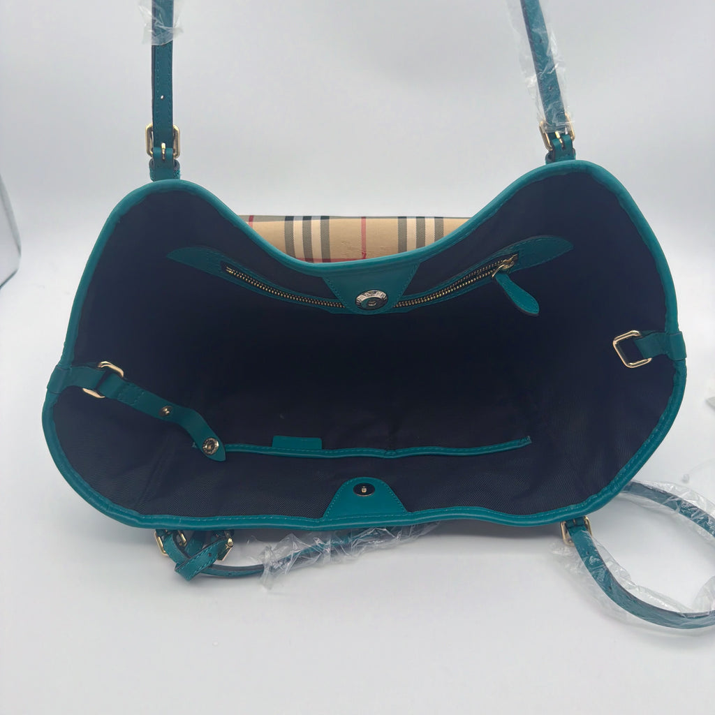 Burberry Canvas Blue Satchel