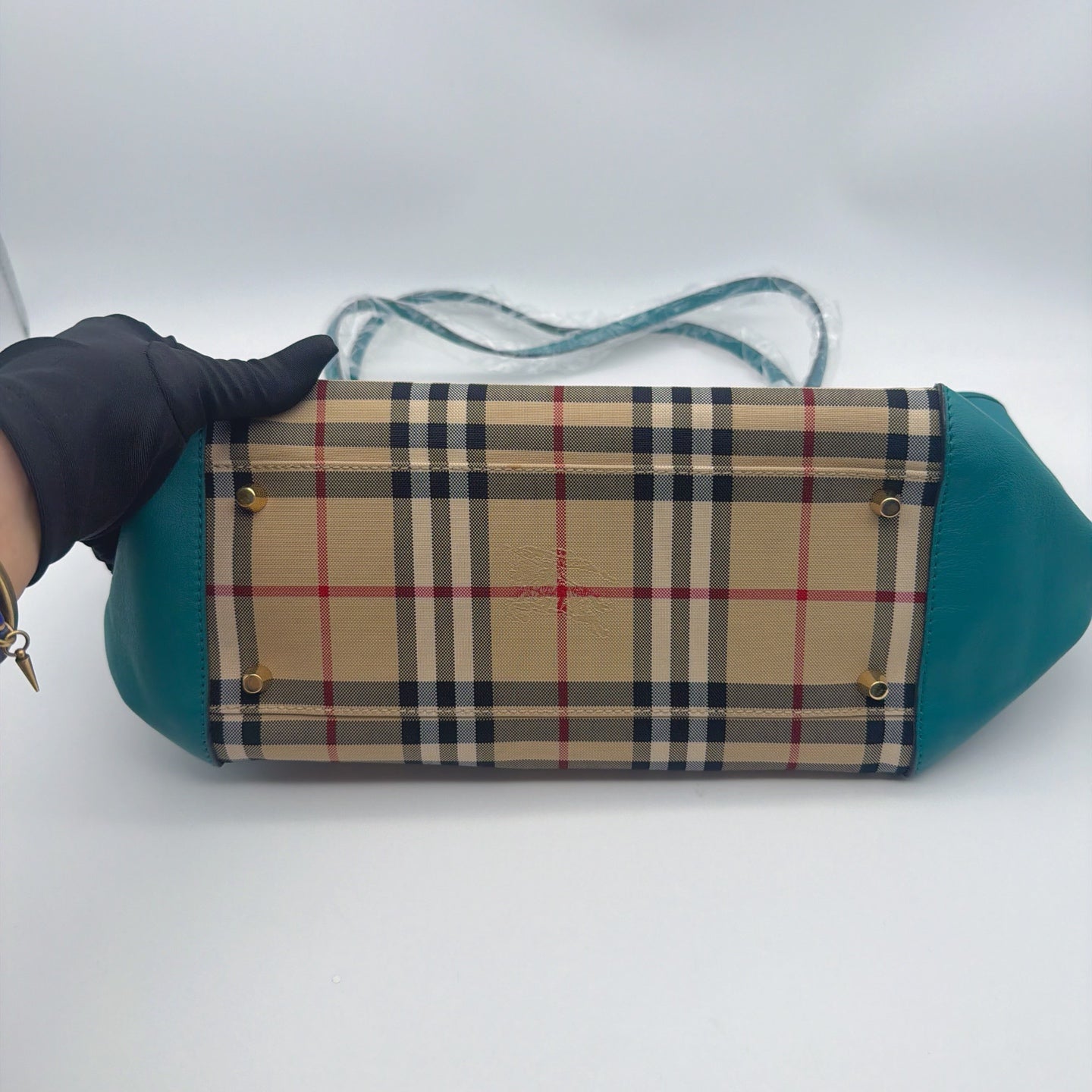 Burberry Canvas Blue Satchel