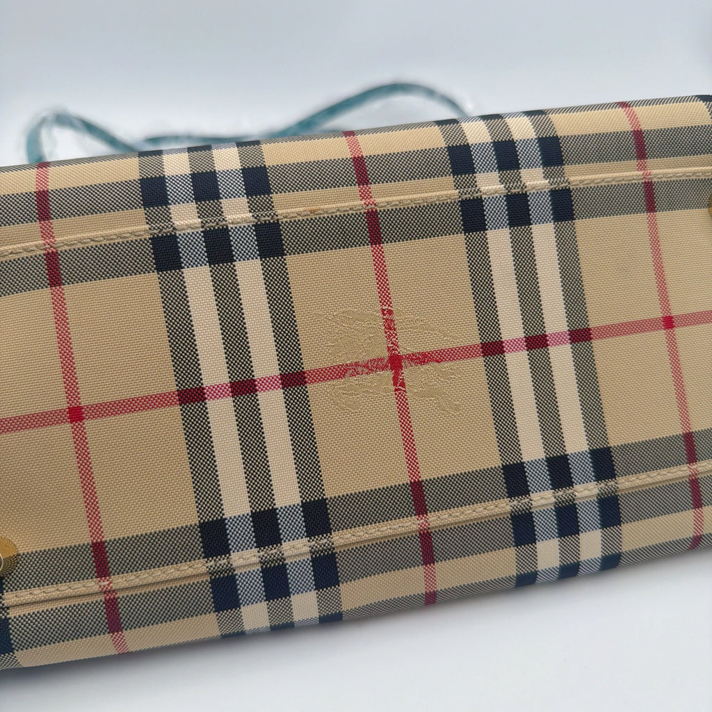 Burberry Canvas Blue Satchel