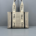 Chloe Canvas Beige Tote