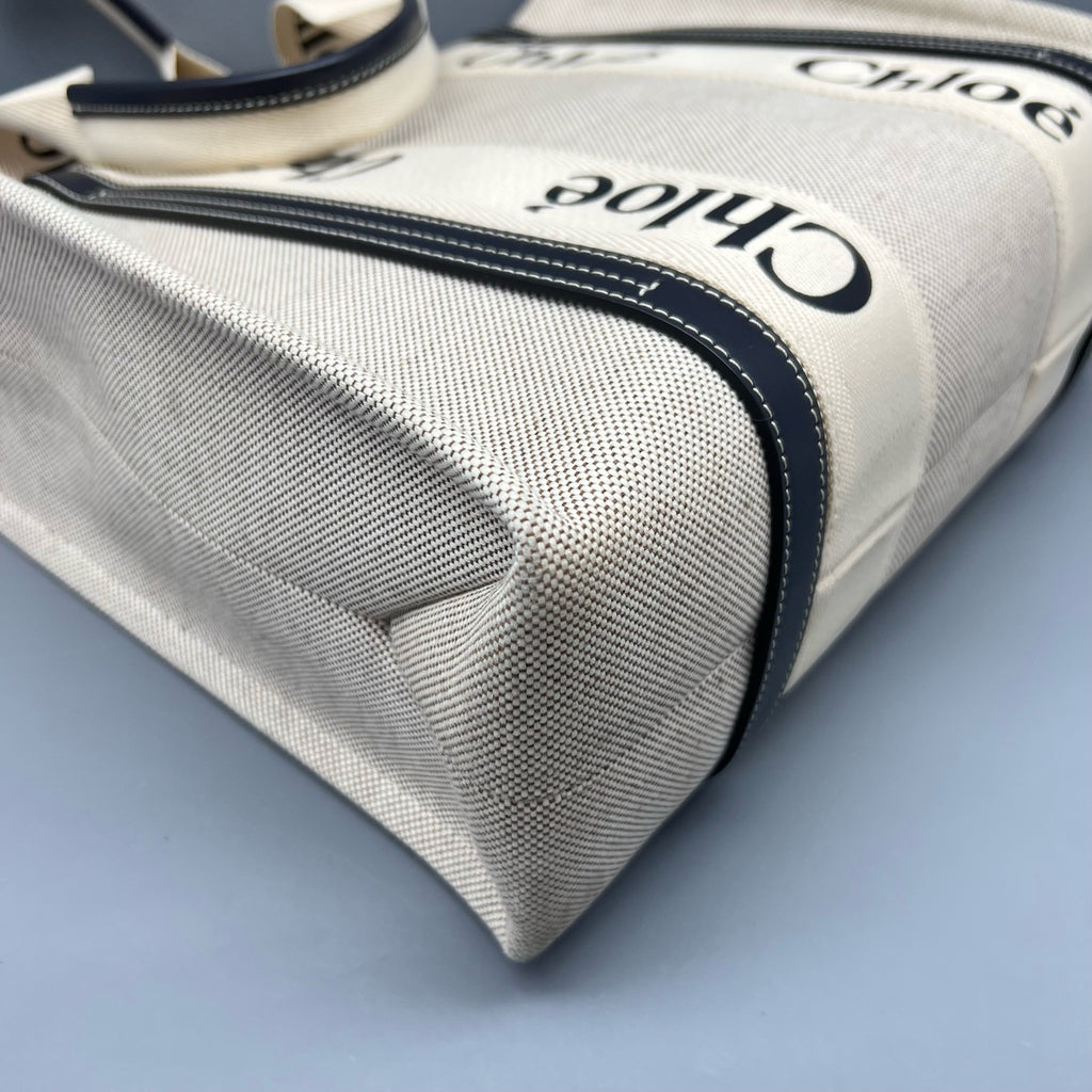 Chloe Canvas Beige Tote