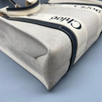 Chloe Canvas Beige Tote