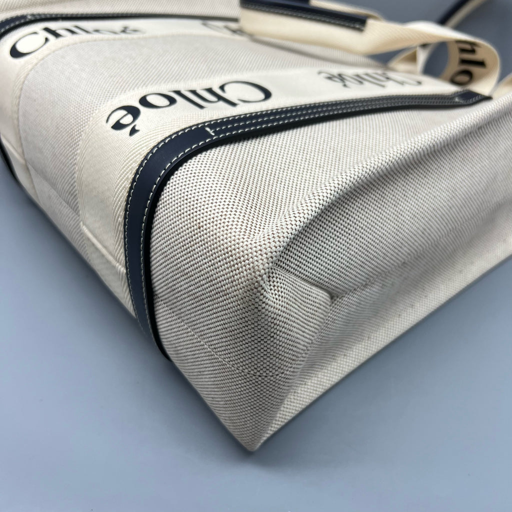 Chloe Canvas Beige Tote