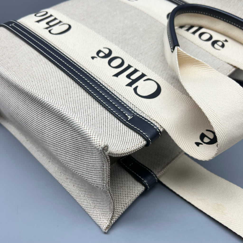 Chloe Canvas Beige Tote
