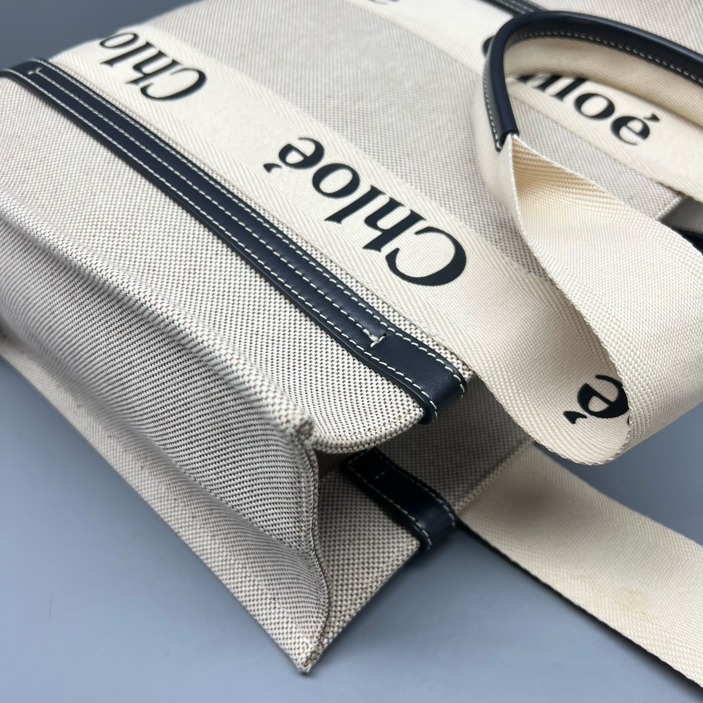 Chloe Canvas Beige Tote