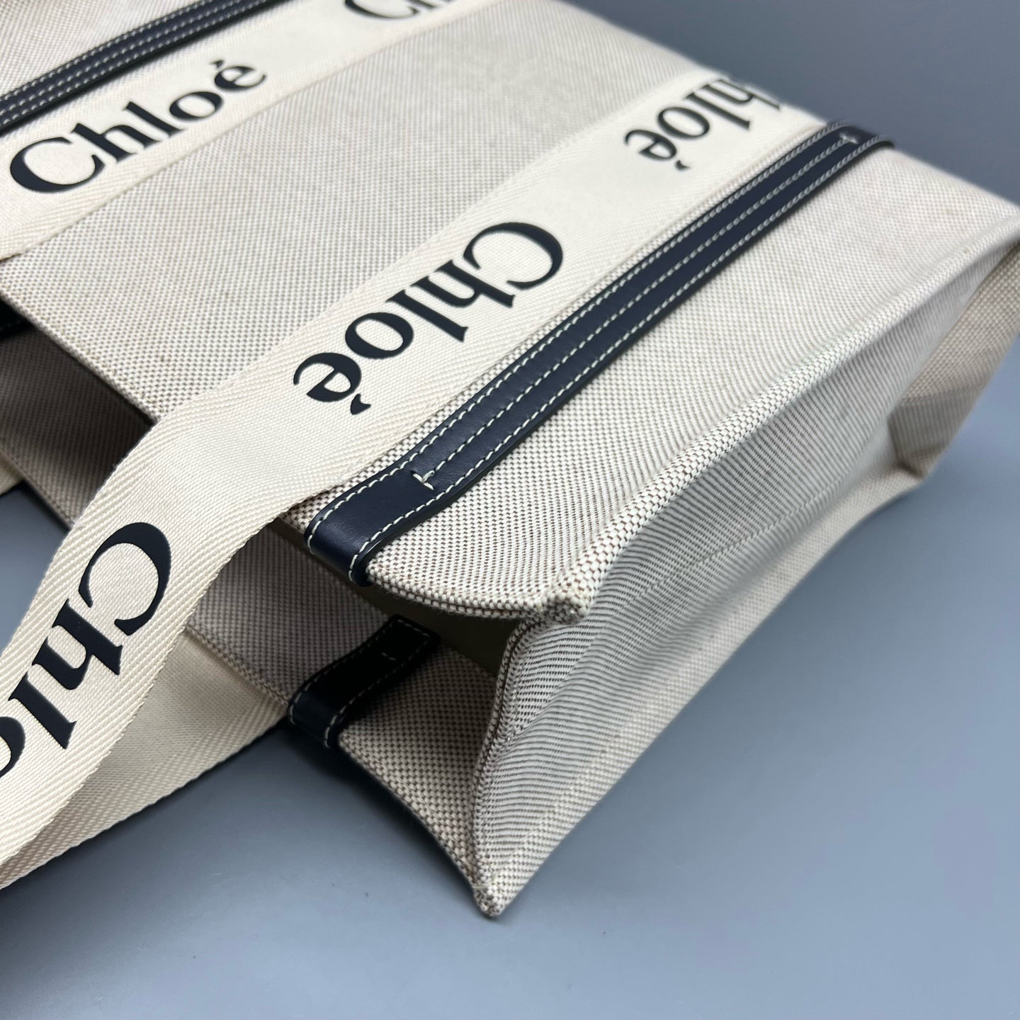 Chloe Canvas Beige Tote