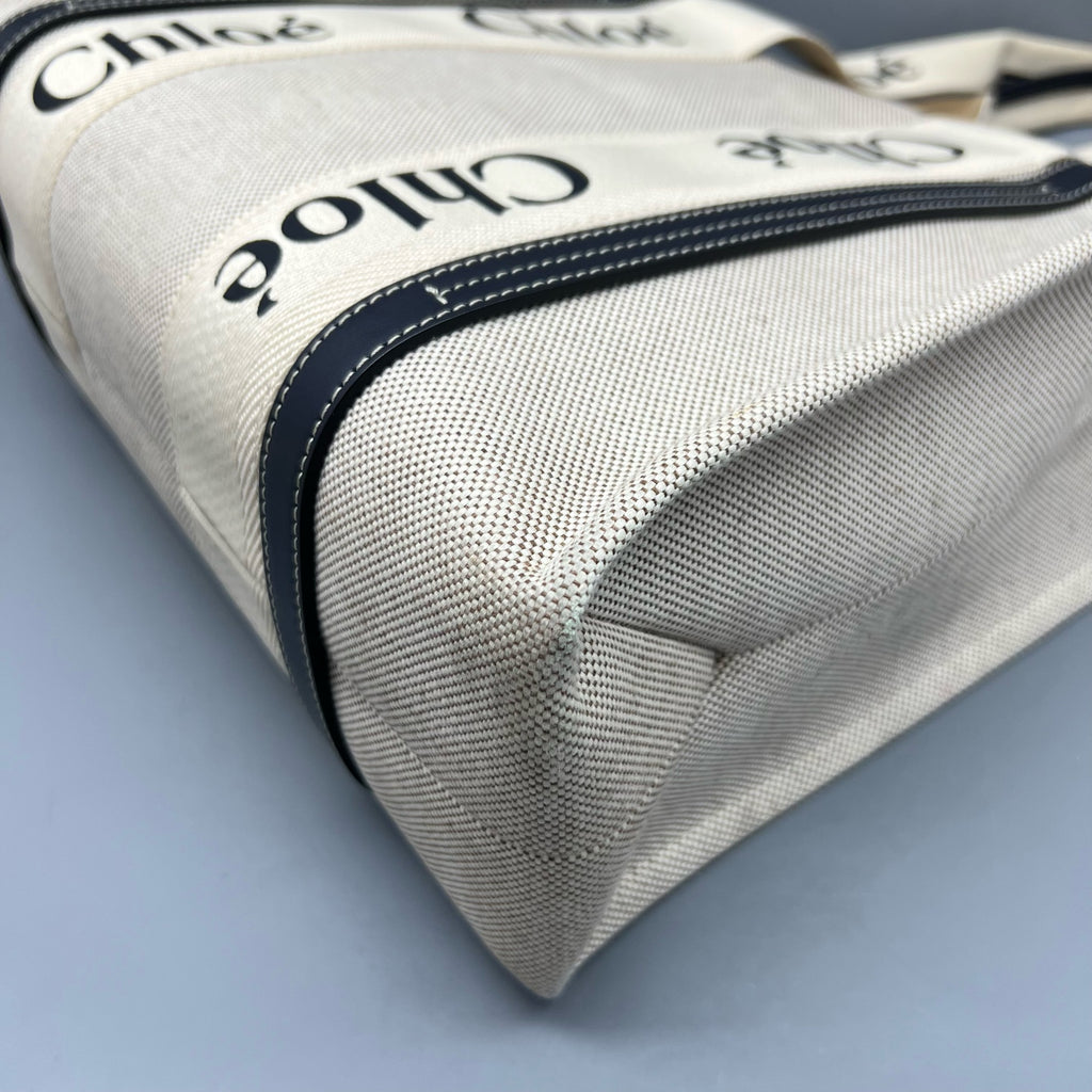 Chloe Canvas Beige Tote