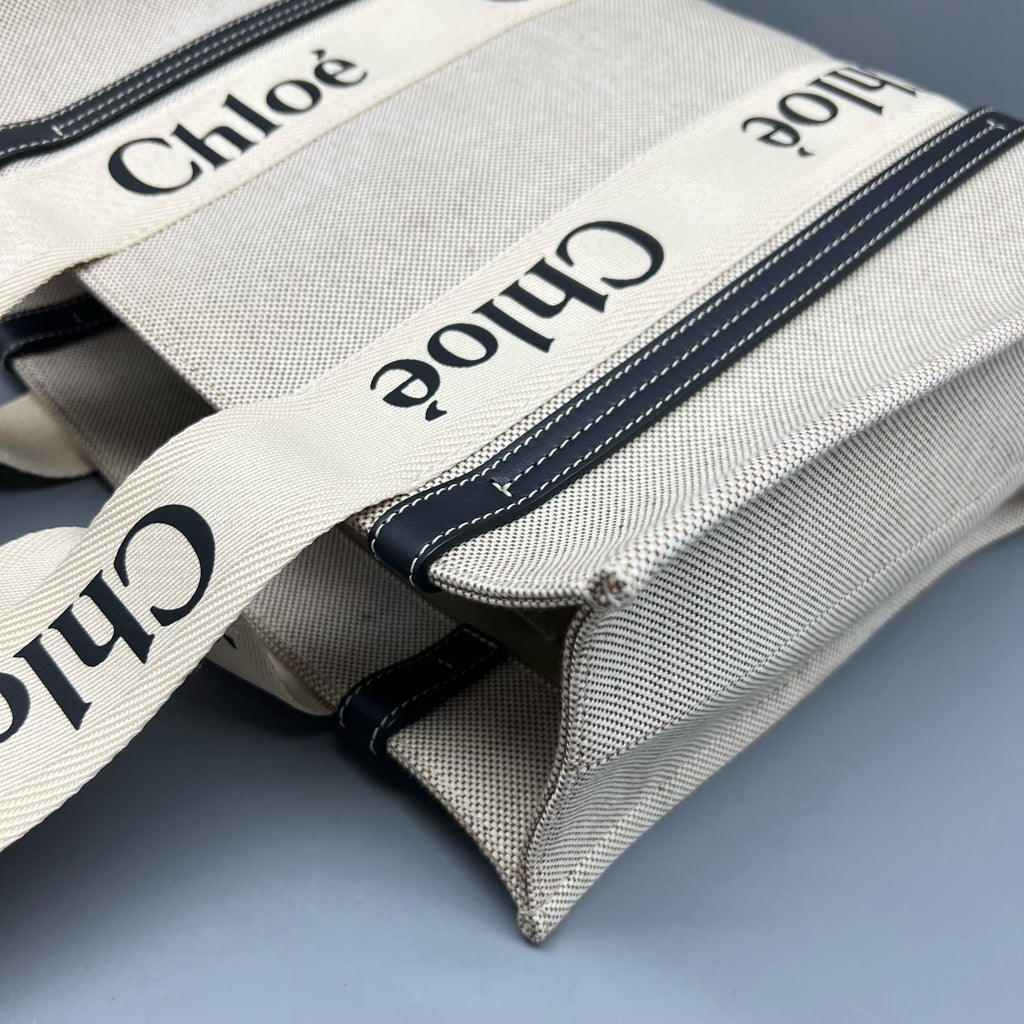 Chloe Canvas Beige Tote