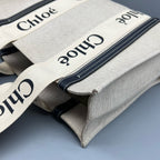 Chloe Canvas Beige Tote