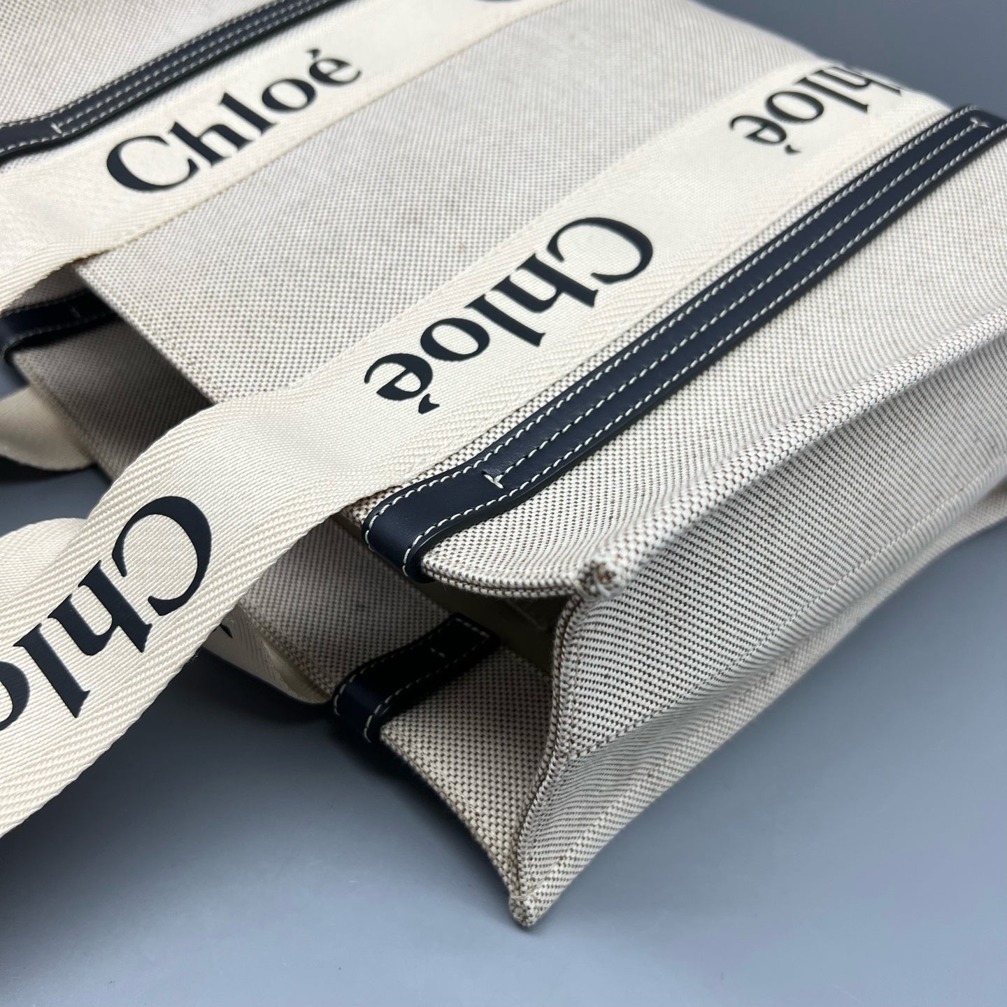 Chloe Canvas Beige Tote