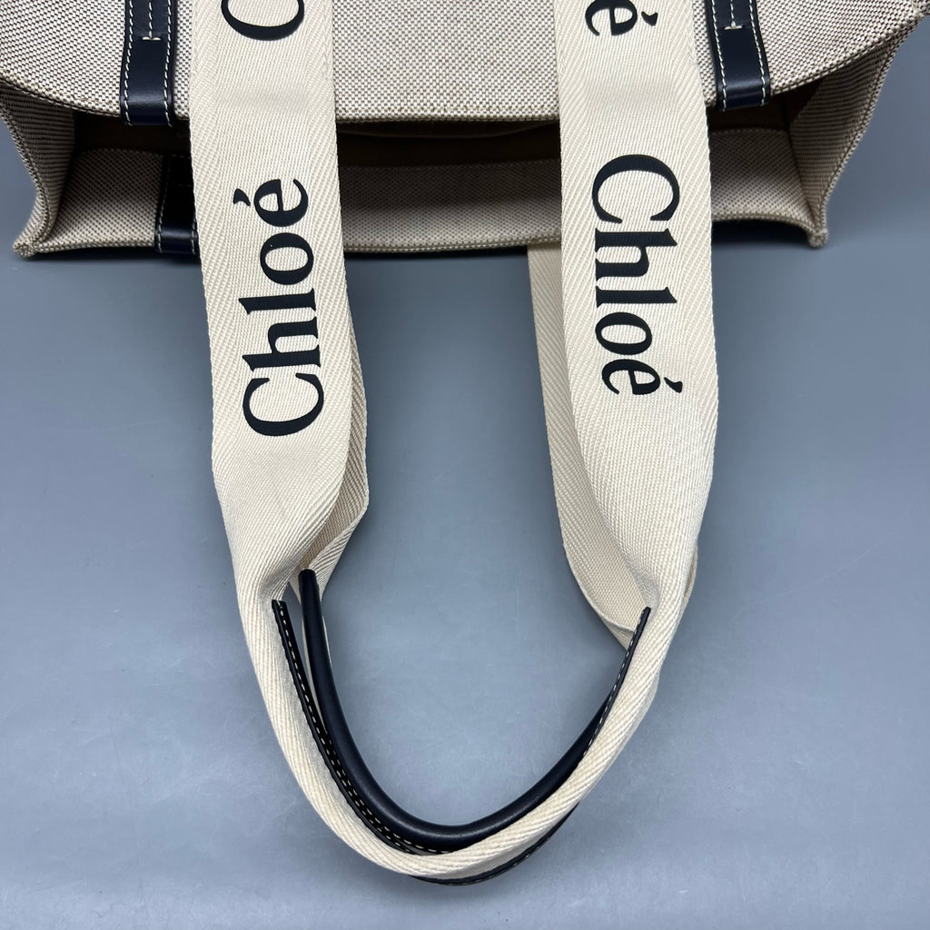 Chloe Canvas Beige Tote
