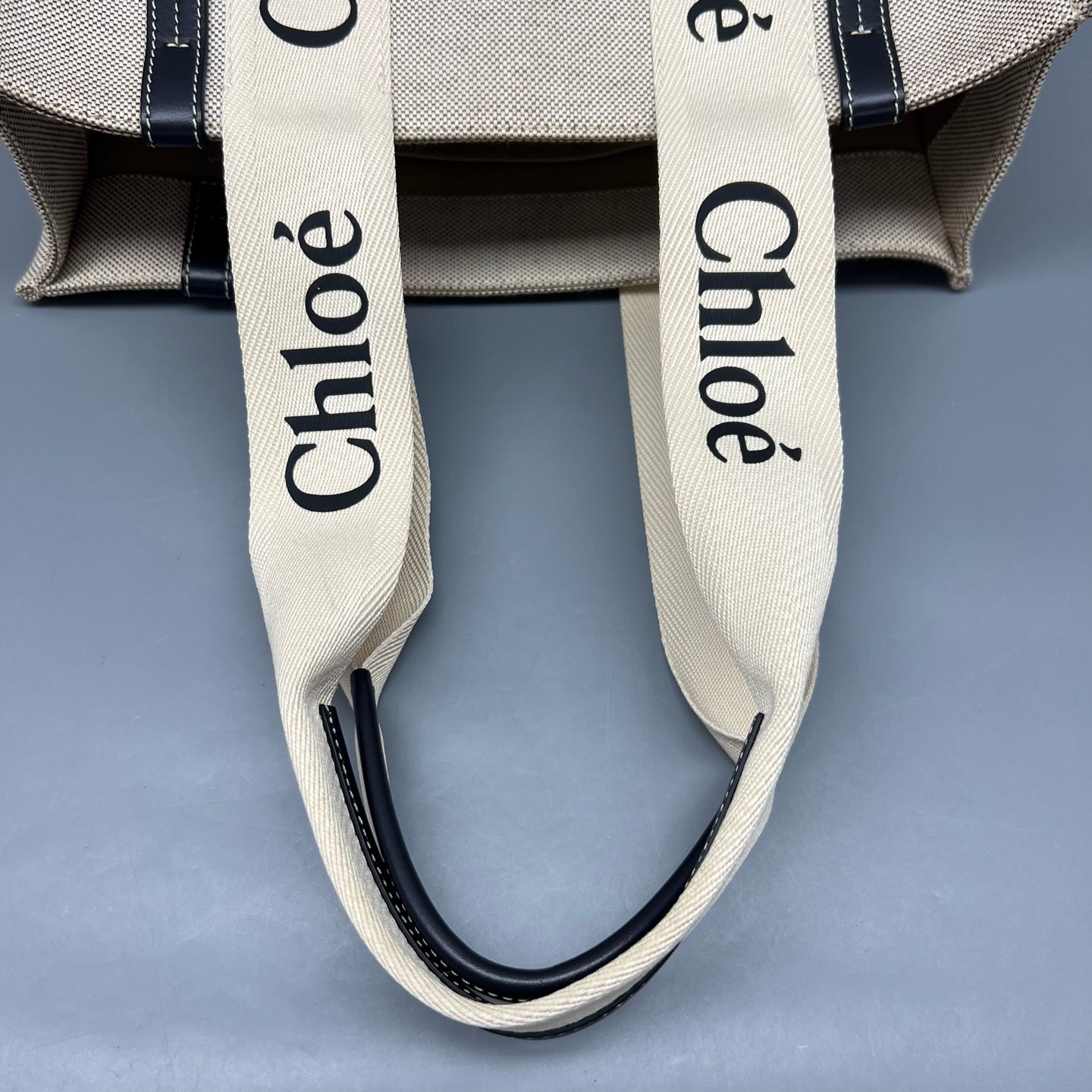 Chloe Canvas Beige Tote