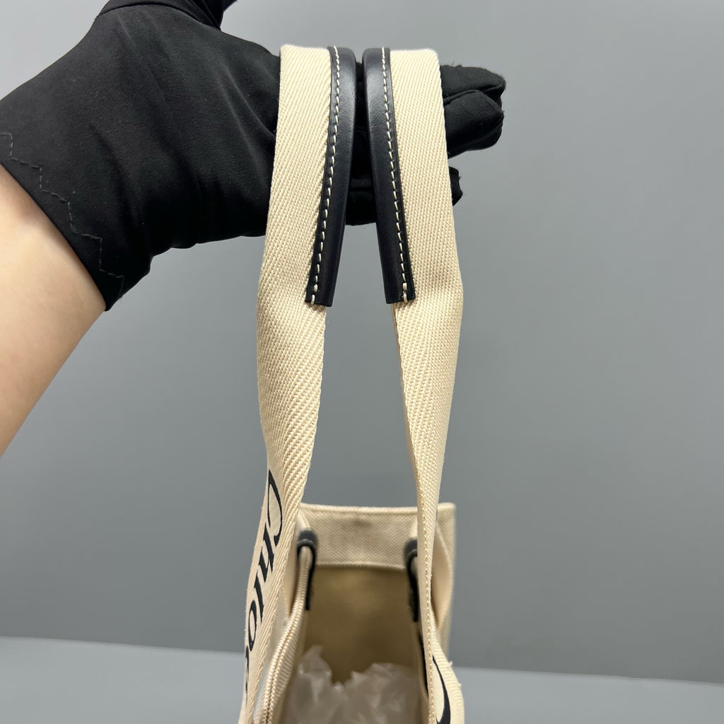 Chloe Canvas Beige Tote