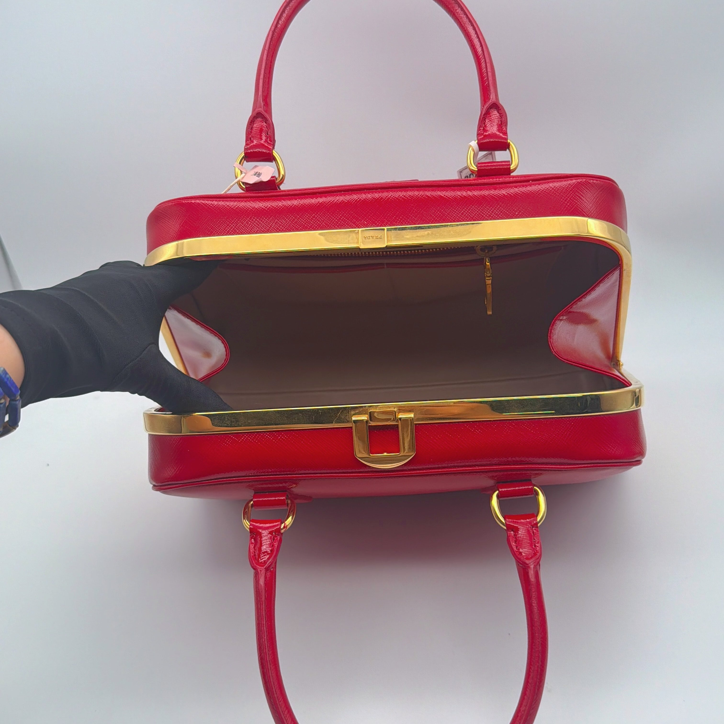 Prada Red Clutch