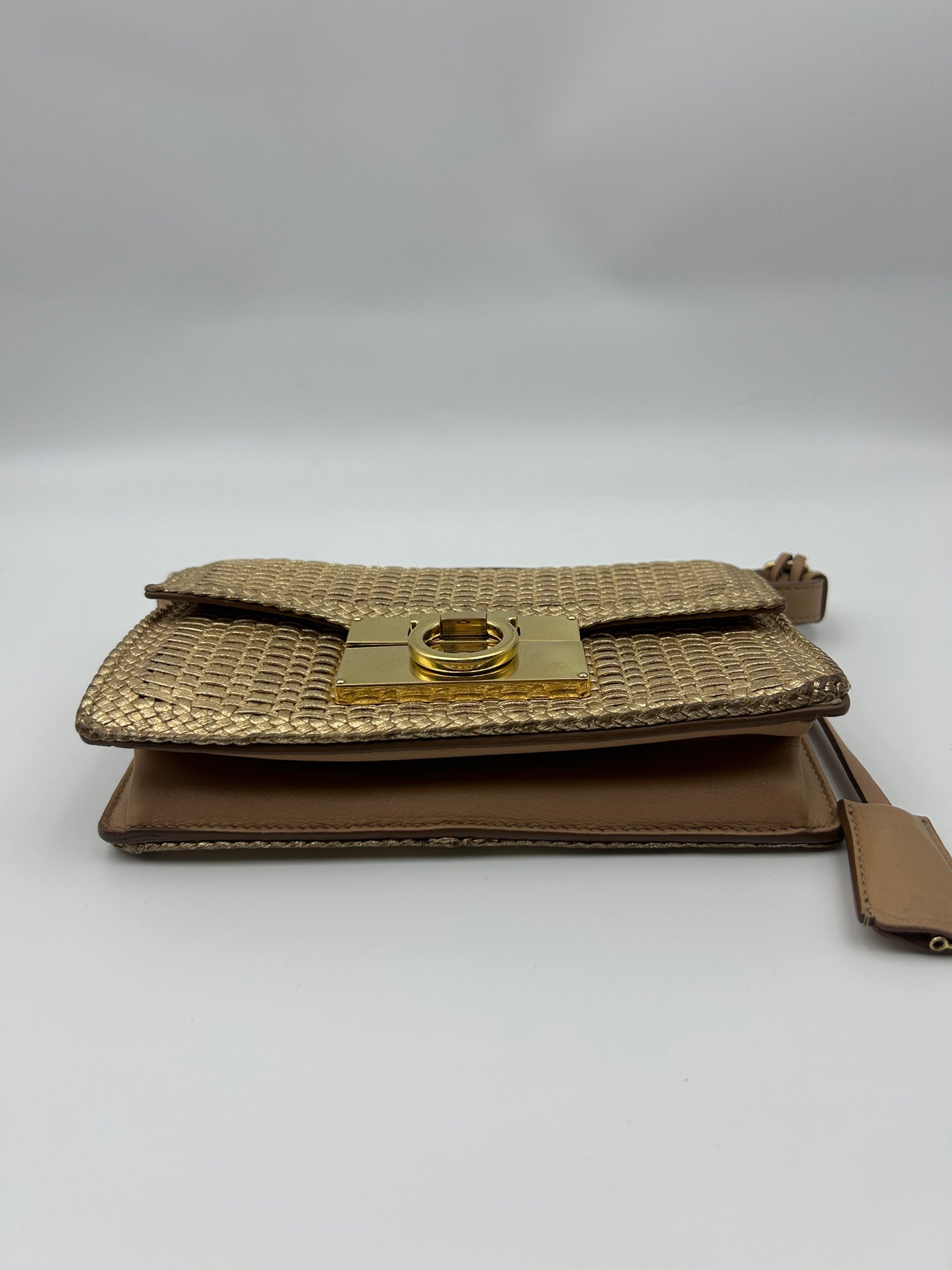 Salvatore Ferragamo Gold Crossbody