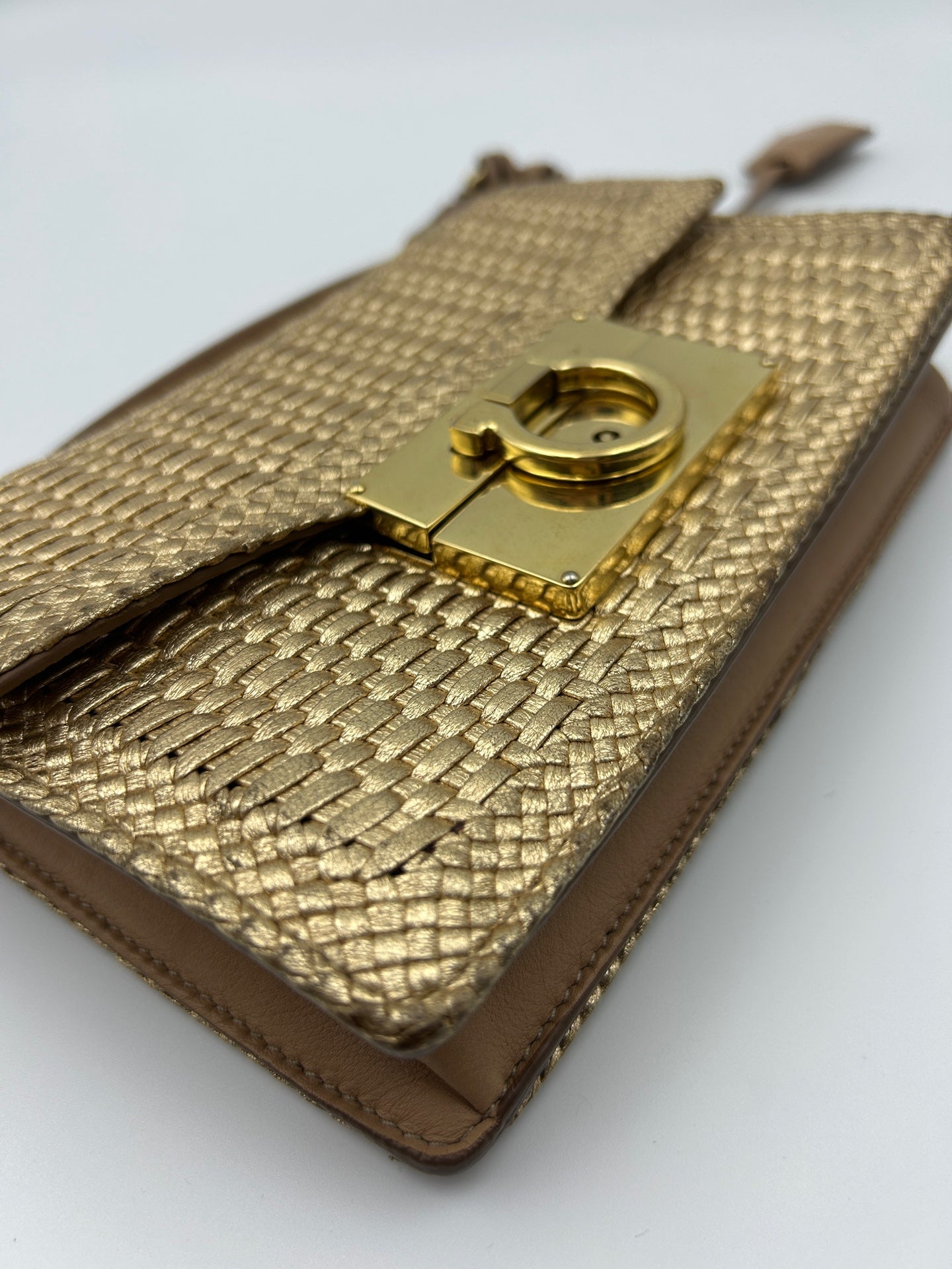 Salvatore Ferragamo Gold Crossbody