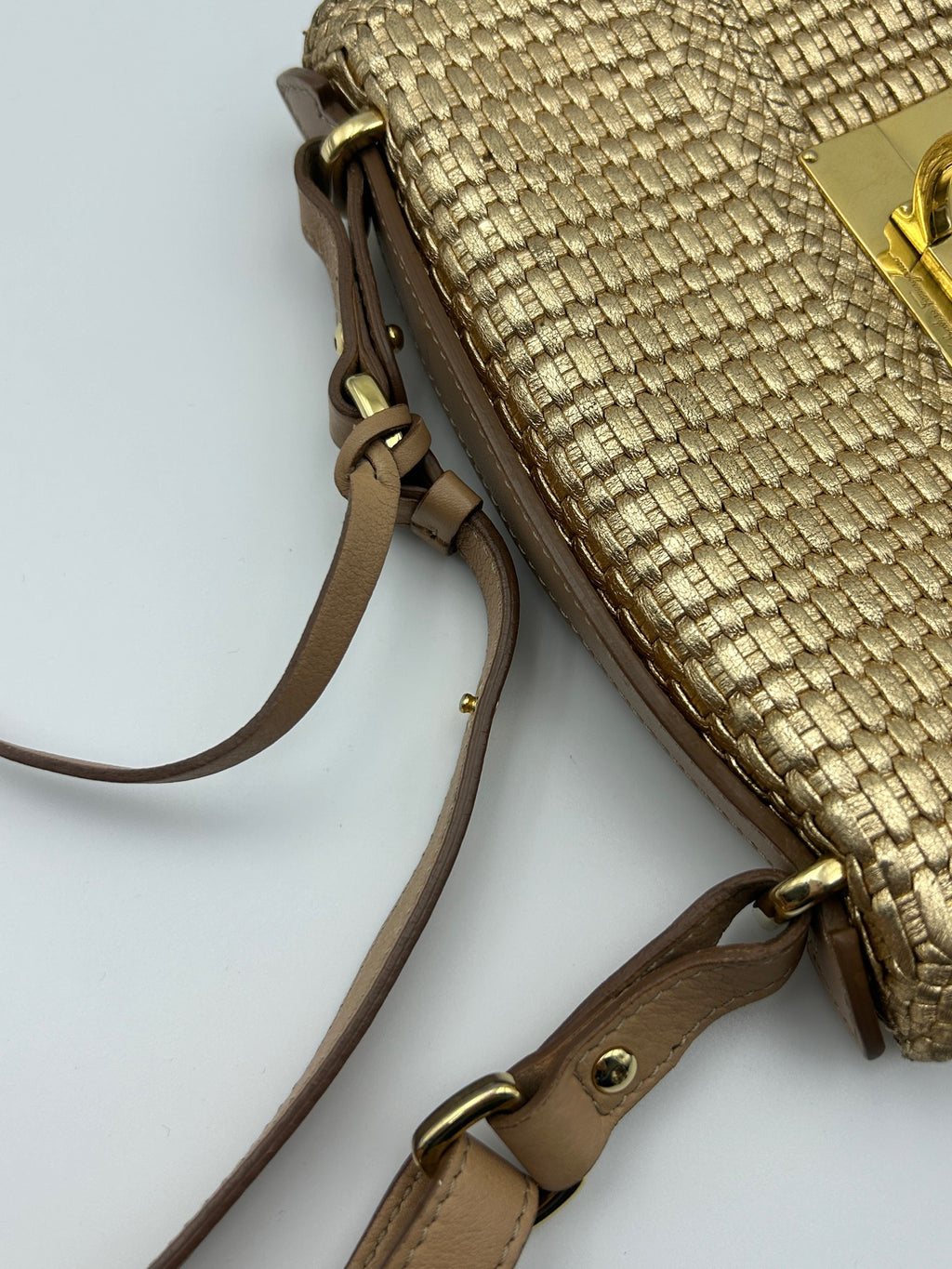 Salvatore Ferragamo Gold Crossbody