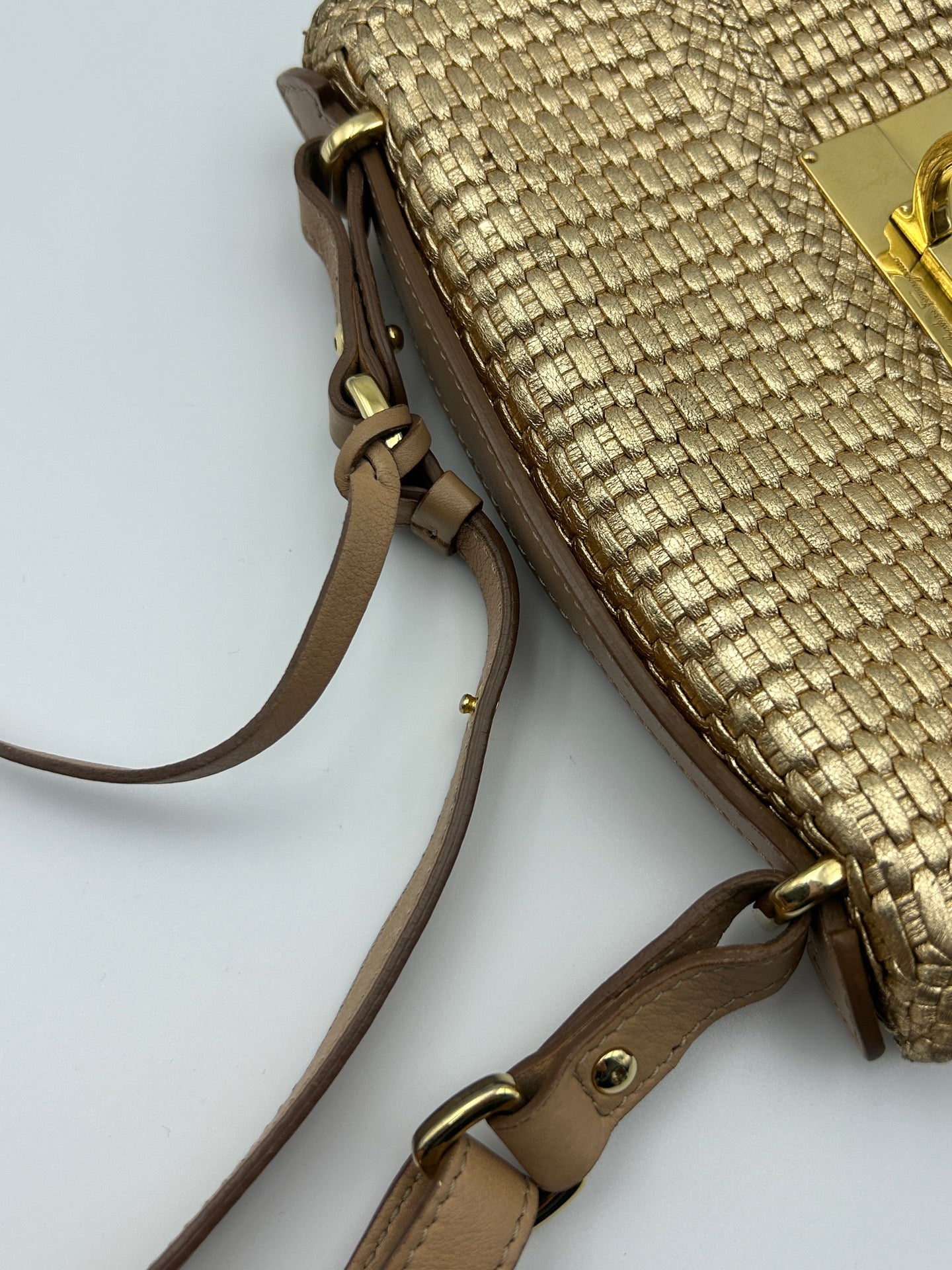 Salvatore Ferragamo Gold Crossbody