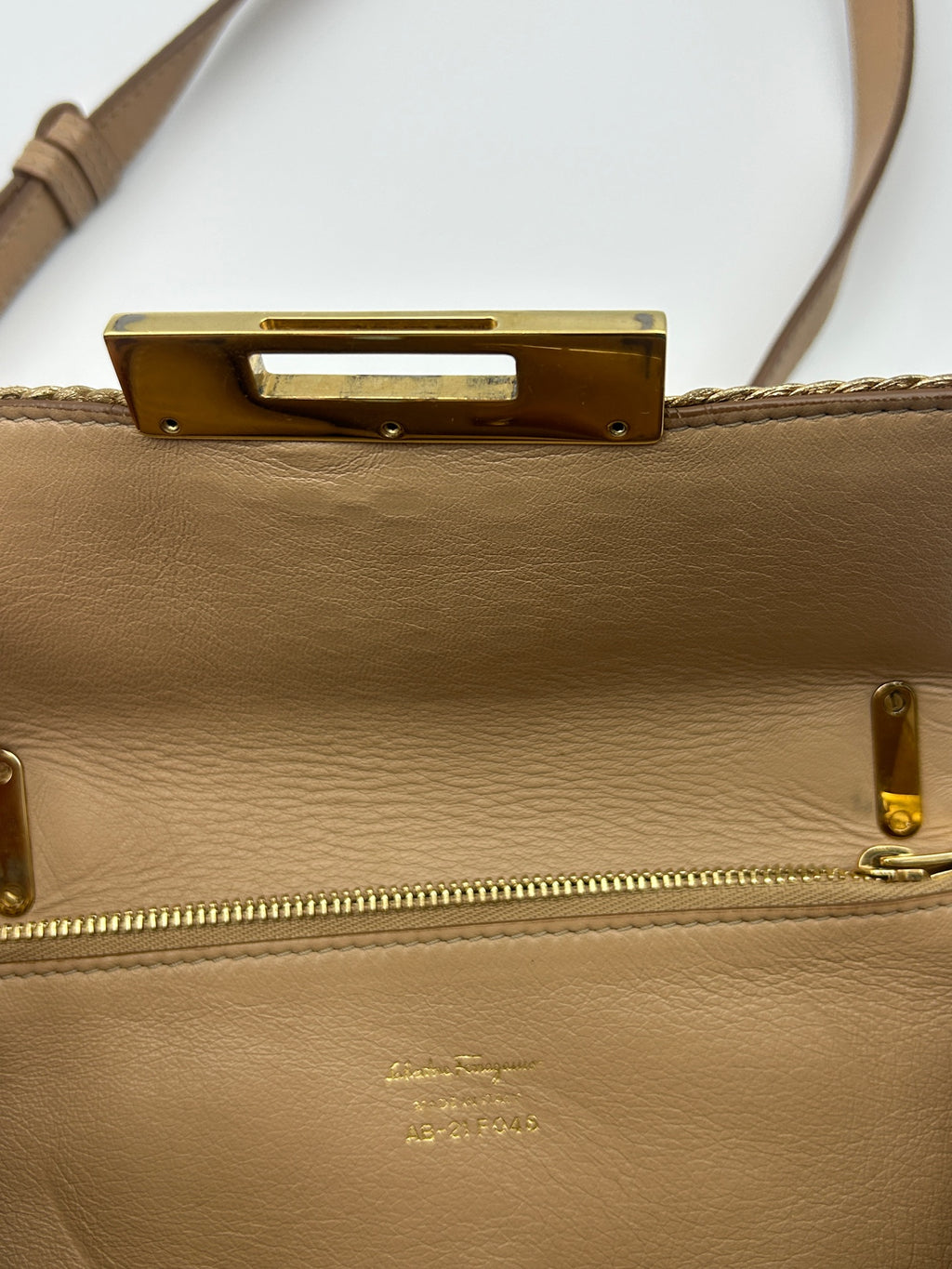 Salvatore Ferragamo Gold Crossbody