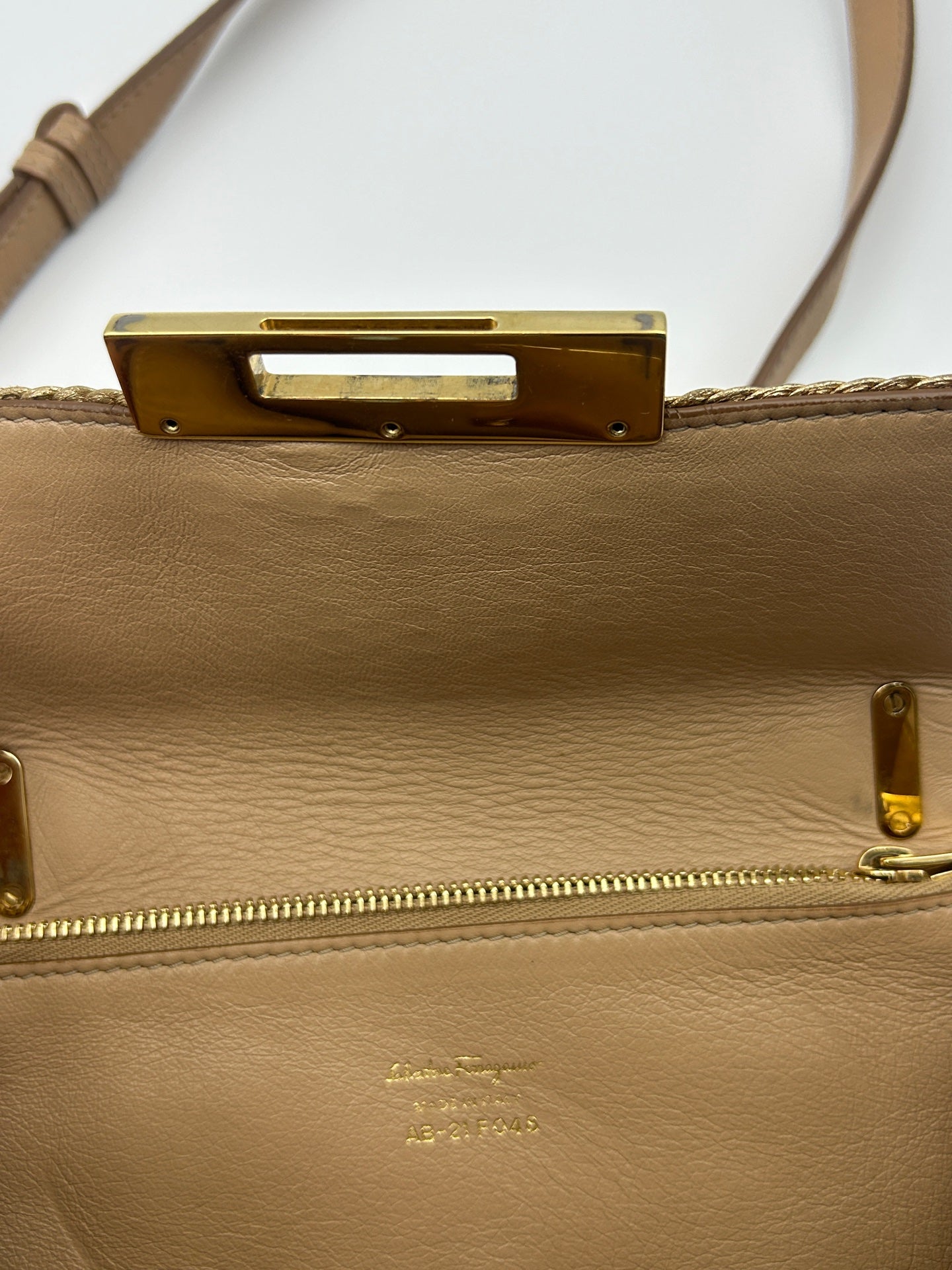 Salvatore Ferragamo Gold Crossbody