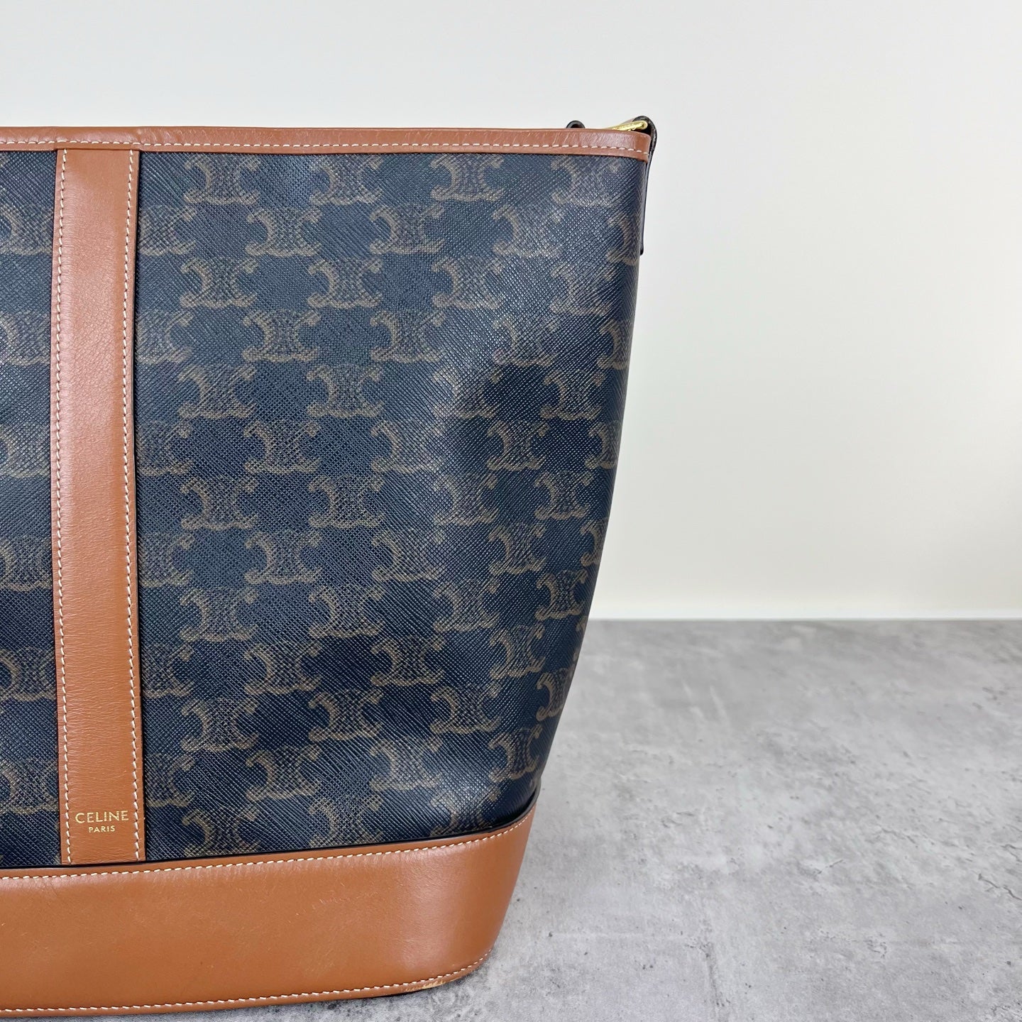 Celine Medium-sized bucket bag with a logo print Bucket & Drawstring Bag 191132CAS.04LU