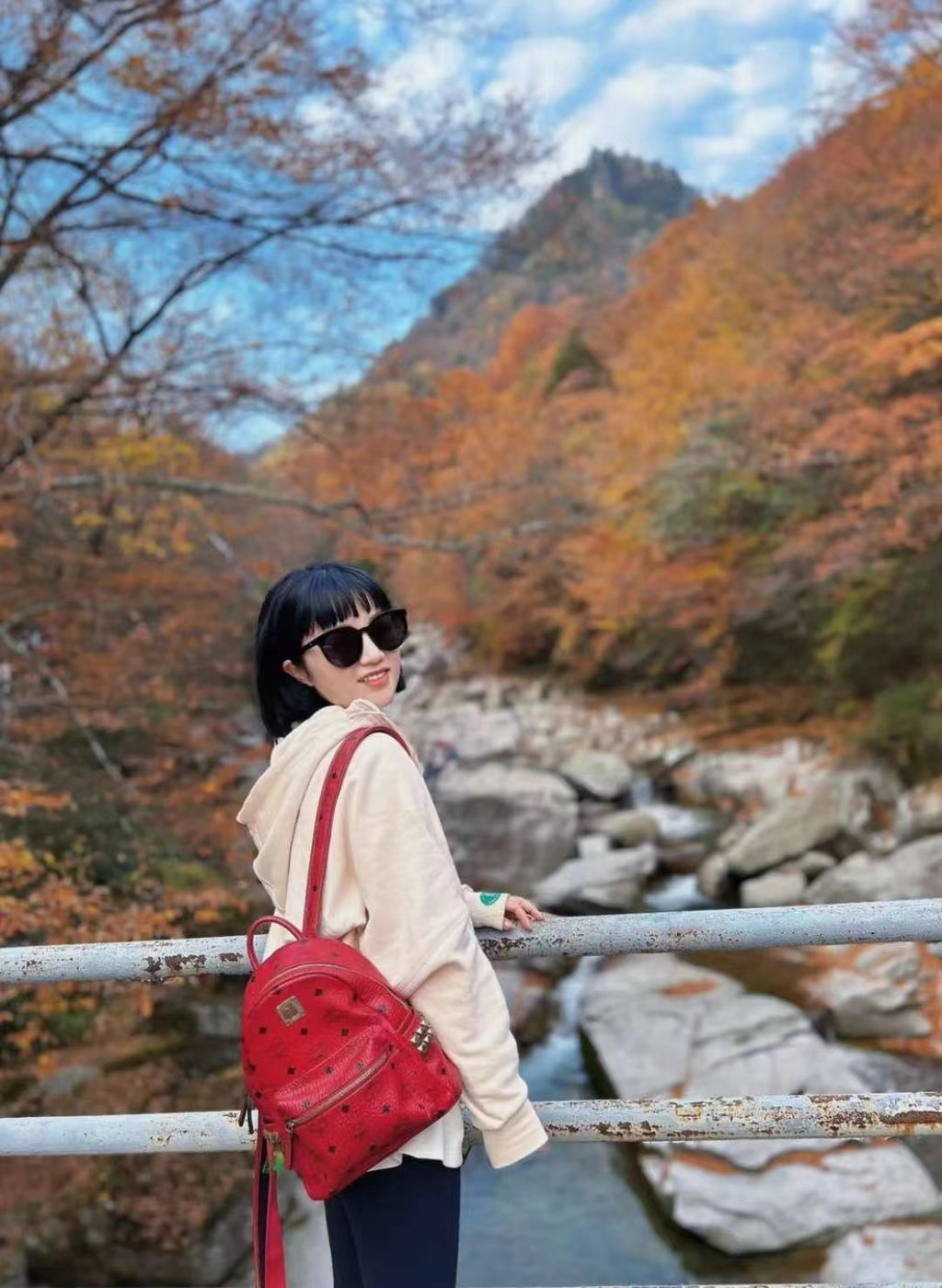 MCM Red Backpack