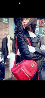 MCM Red Backpack