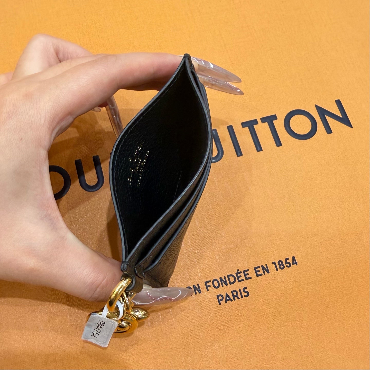Louis Vuitton Black 10.2 x 7.3 x 0.3