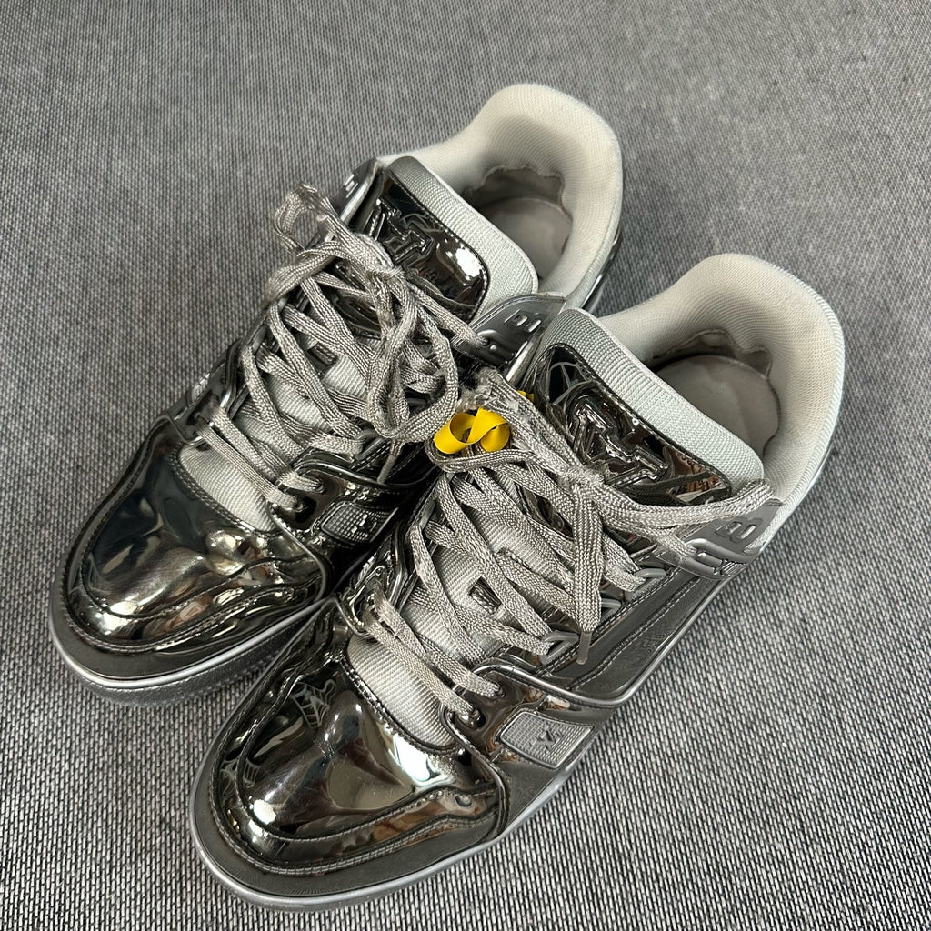 Louis Vuitton Leather Silver Skate shoes