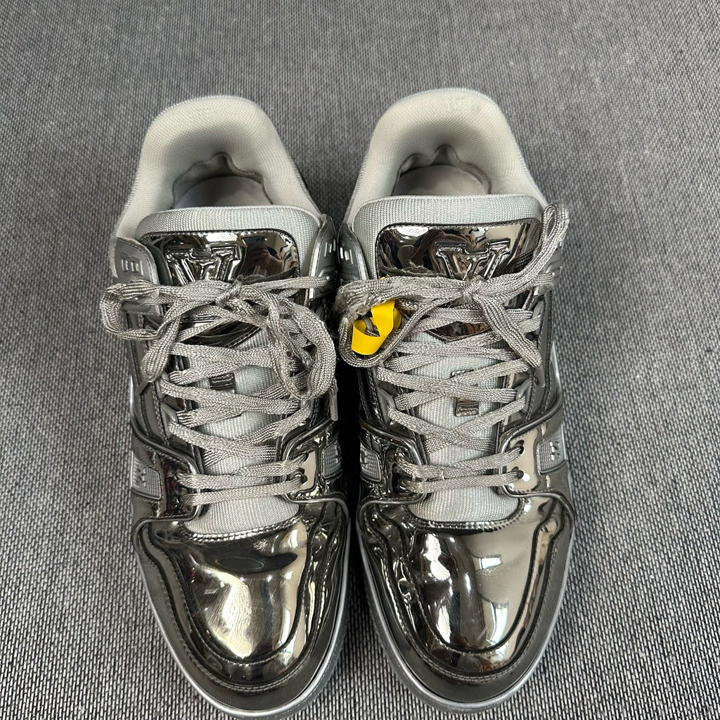 Louis Vuitton Leather Silver Skate shoes