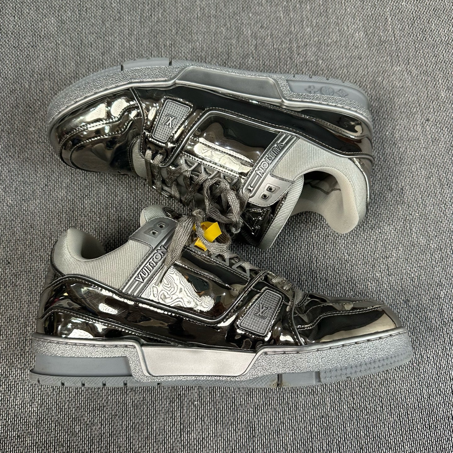 Louis Vuitton Leather Silver Skate shoes