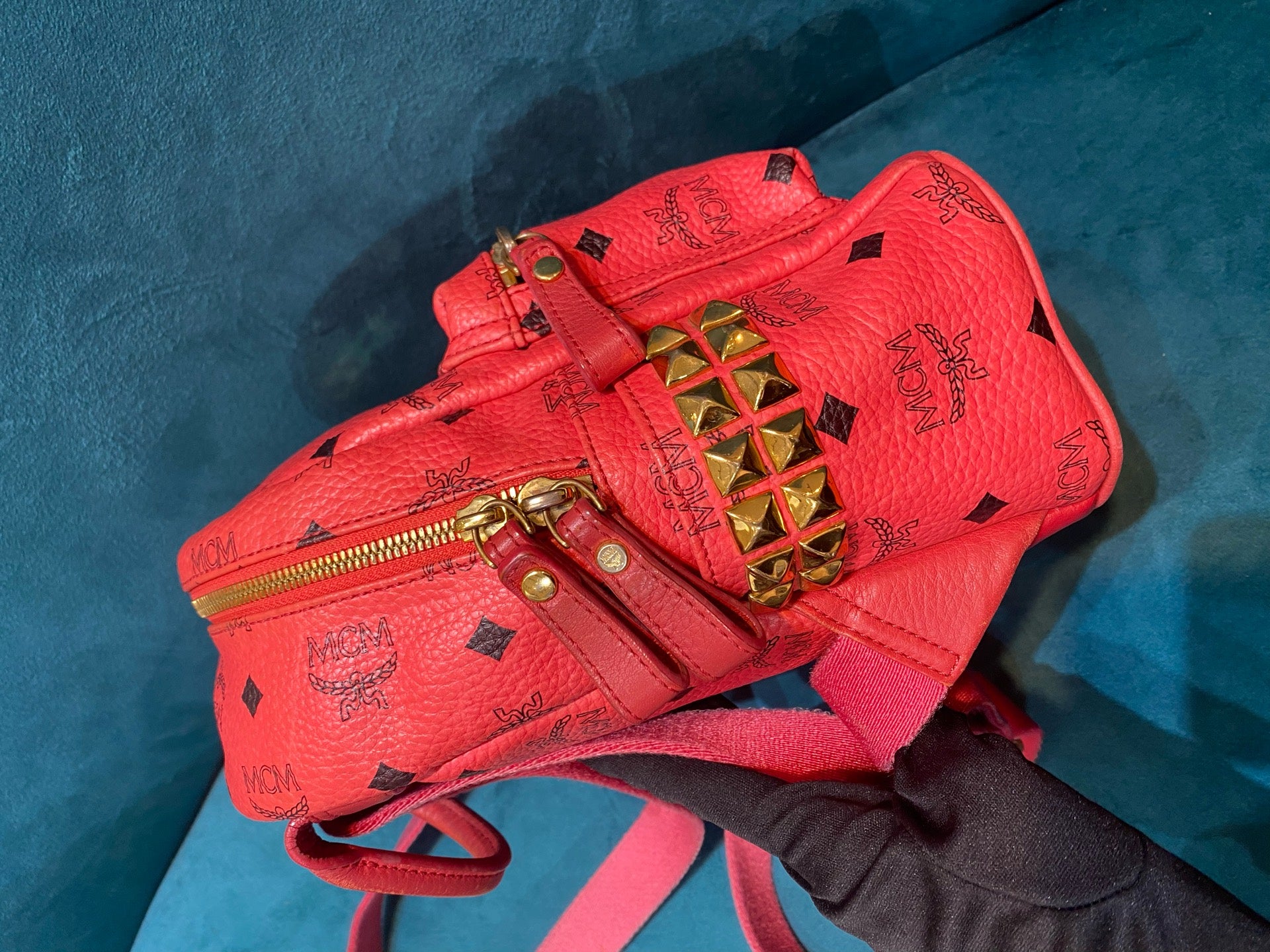 MCM Red Backpack