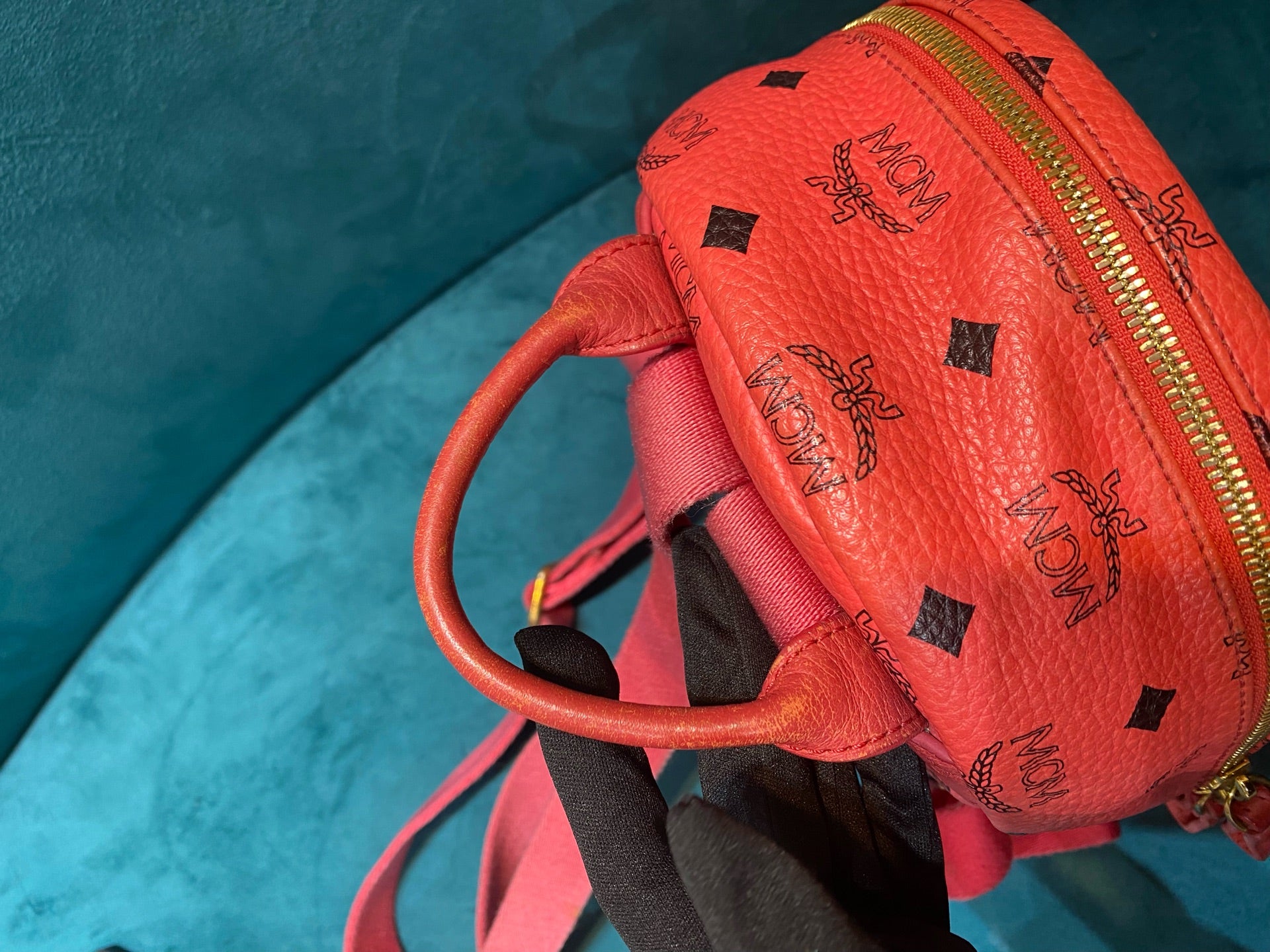 MCM Red Backpack