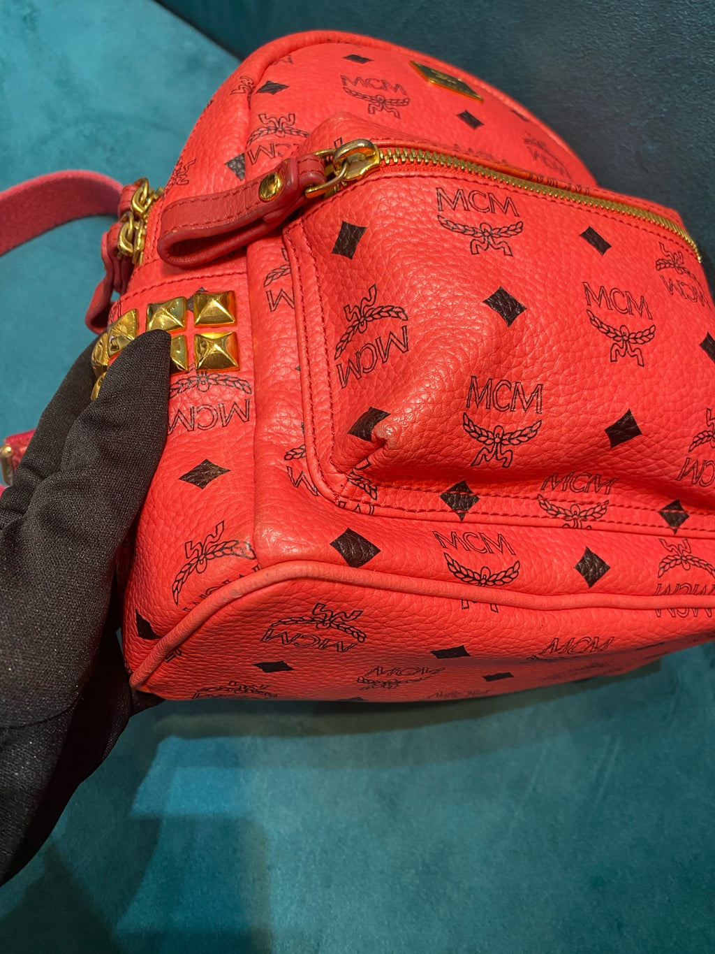 MCM Red Backpack