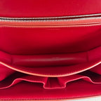 Celine Classic Medium-Size Polished Calfskin Handbag Leather Red 189173DLS.27ED