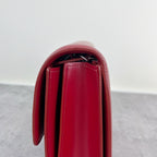 Celine Classic Medium-Size Polished Calfskin Handbag Leather Red 189173DLS.27ED