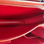 Celine Classic Medium-Size Polished Calfskin Handbag Leather Red 189173DLS.27ED