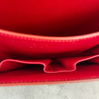 Celine Classic Medium-Size Polished Calfskin Handbag Leather Red 189173DLS.27ED