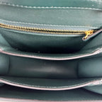 Celine Classic Medium-Size Polished Calfskin Handbag Green 189173DLS.31AN