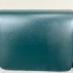 Celine Classic Medium-Size Polished Calfskin Handbag Green 189173DLS.31AN