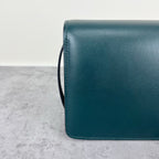 Celine Classic Medium-Size Polished Calfskin Handbag Green 189173DLS.31AN