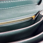Celine Classic Medium-Size Polished Calfskin Handbag Green 189173DLS.31AN
