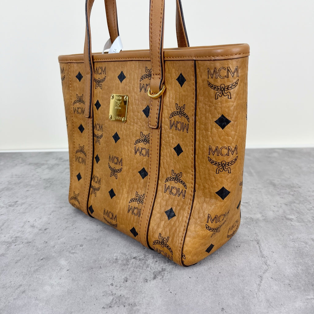MCM Aren Visetos Zippered Shopping Bag Tote MWPAATN04CO001