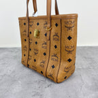 MCM Aren Visetos Zippered Shopping Bag Tote MWPAATN04CO001