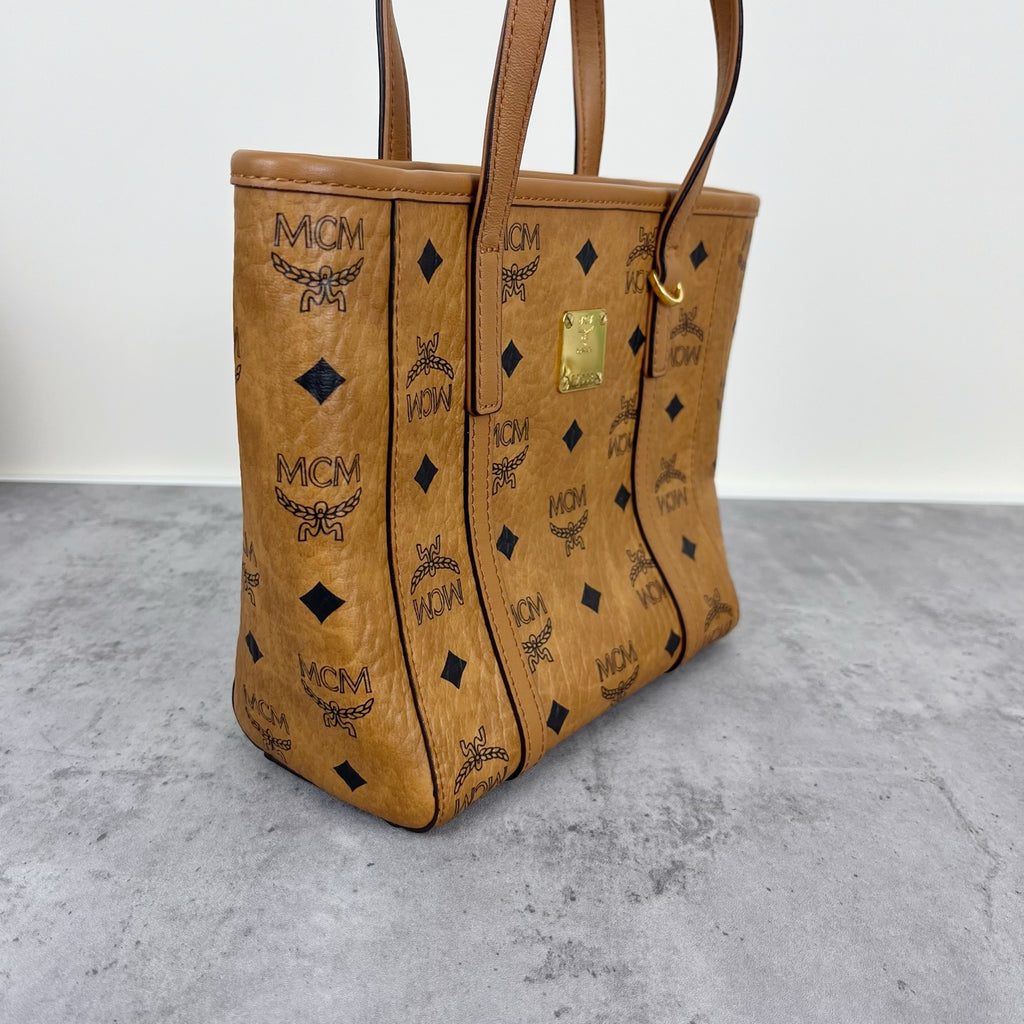 MCM Aren Visetos Zippered Shopping Bag Tote MWPAATN04CO001