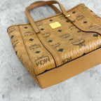 MCM Aren Visetos Zippered Shopping Bag Tote MWPAATN04CO001