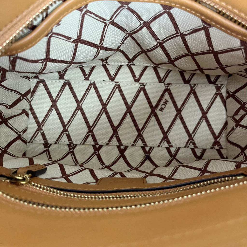 MCM Aren Visetos Zippered Shopping Bag Tote MWPAATN04CO001